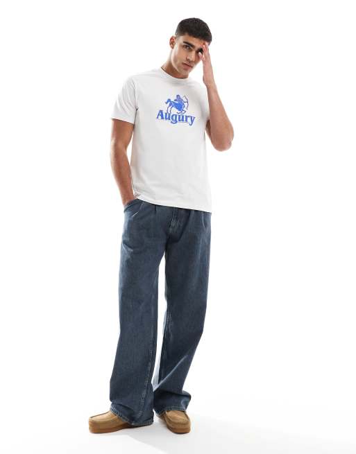 ASOS DESIGN - T-shirt met standaard pasvorm en print op de voorkant in wit, 3 van 4