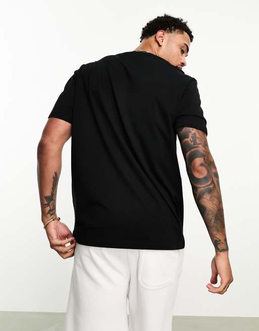 ASOS DESIGN - T-shirt met tekstprint op de borst in zwart, 2 van 4
