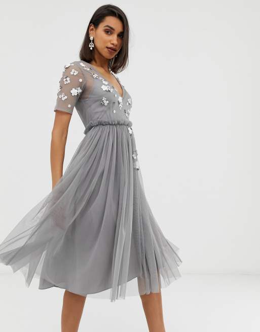 Asos best sale grey dress