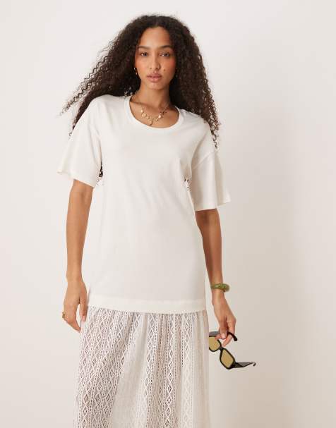 White T-shirt Dresses | ASOS