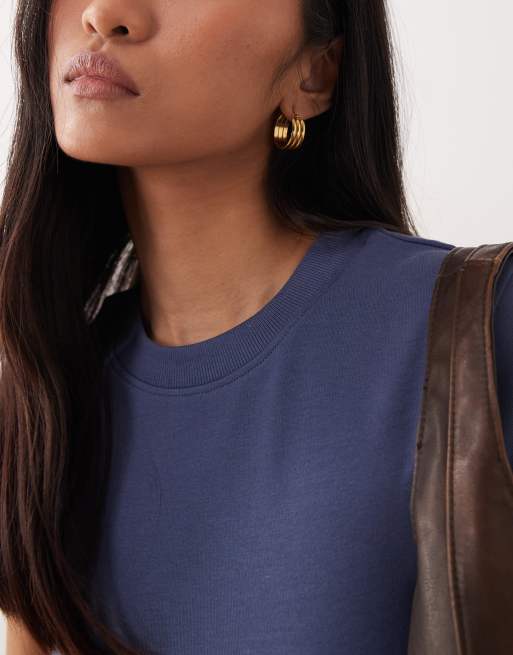 ASOS DESIGN - T-shirt mini blu navy anni '90, 2 di 4
