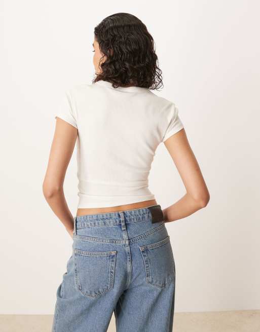 ASOS DESIGN - T-shirt mini color crema con grafica "Costa Rica", 2 di 4