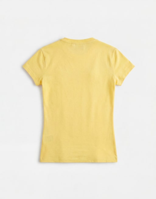 ASOS DESIGN - T-shirt mini gialla con stampa "Costa Rica" ricamata, 6 di 8