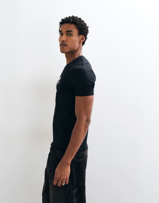 ASOS DESIGN t-shirt moulant avec motif Shibuya noir, 4 de 9