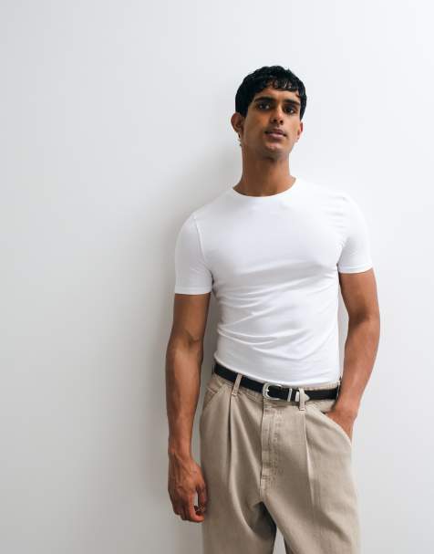 ASOS DESIGN - T-shirt moulant basique - Blanc - view 1