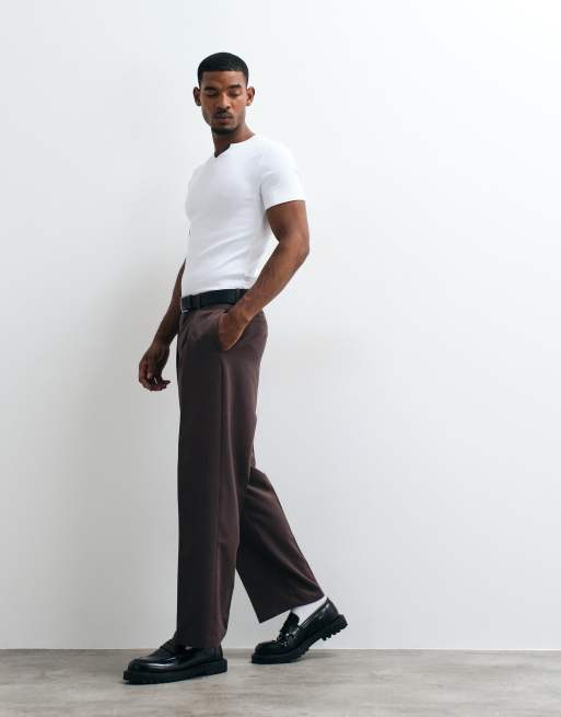 ASOS DESIGN t-shirt muscle fit con scollo a intaglio bianca, 3 di 5
