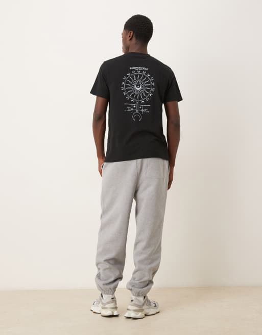 ASOS DESIGN - T-shirt nera con grafica astrale sul retro, 2 di 5