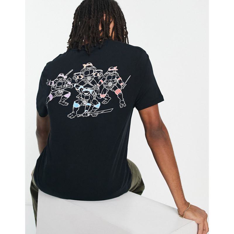 Novità VoZLF DESIGN - T-shirt nera con tartarughe Ninja mutanti teenager