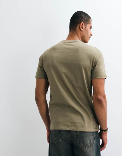ASOS DESIGN – T-shirt o regularnym kroju w kolorze khaki, 2 z 5