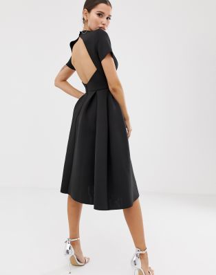 open back dress midi