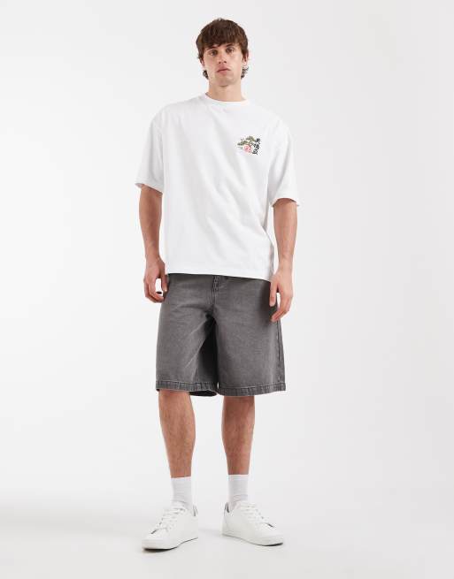 ASOS DESIGN - T-shirt oversize à imprimé carpe koï - Blanc, 2 de 5