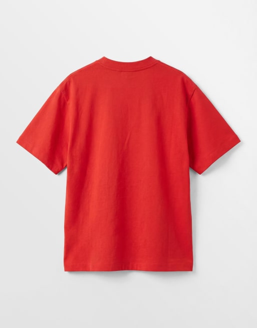 ASOS DESIGN - T-shirt oversize à imprimé cerises et autocollants - Rouge, 6 de 7