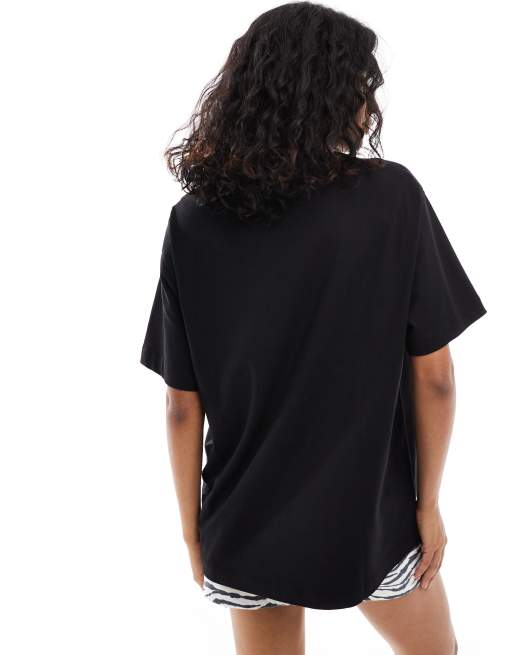 ASOS DESIGN - T-shirt oversize à imprimé cerises - Noir, 3 de 4