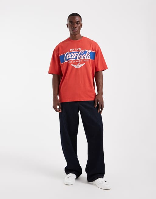 ASOS Design - T-shirt oversize à imprimé Coca Cola - Rouge, 3 de 5
