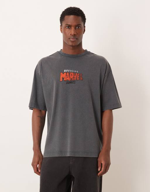 ASOS DESIGN - T-shirt oversize à imprimé Dr. Fatalis - Noir délavé, 4 de 5