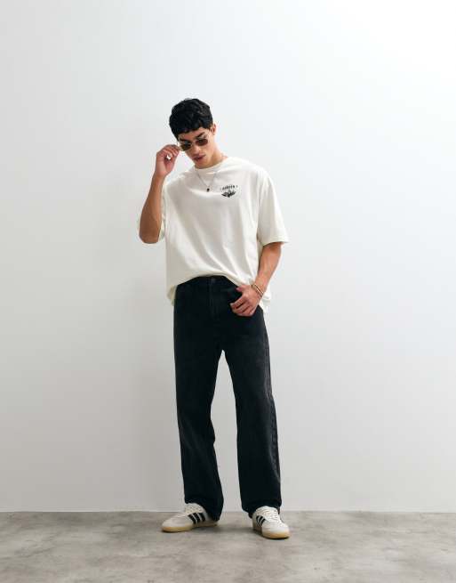 ASOS DESIGN - T-shirt oversize à imprimé fleurs - Beige, 4 de 5