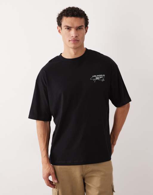 ASOS DESIGN - T-shirt oversize à imprimé fleurs - Noir, 3 de 5