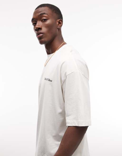 ASOS DESIGN - T-shirt oversize à imprimé graphique - Crème, 4 de 5