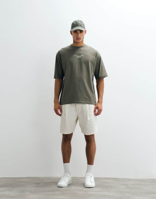 ASOS DESIGN - T-shirt oversize à imprimé graphique grue - Olive, 2 de 5