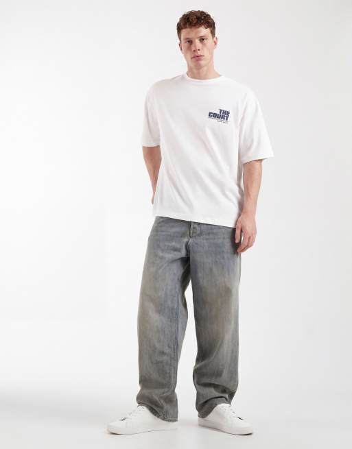 ASOS DESIGN - T-shirt oversize à imprimé graphique Tennis - Blanc, 2 de 5