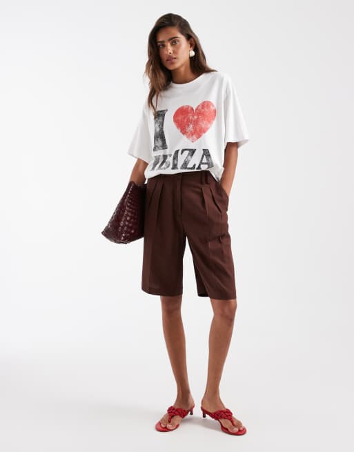 ASOS DESIGN - T-shirt oversize à imprimé I Love Ibiza - Blanc, 2 de 4