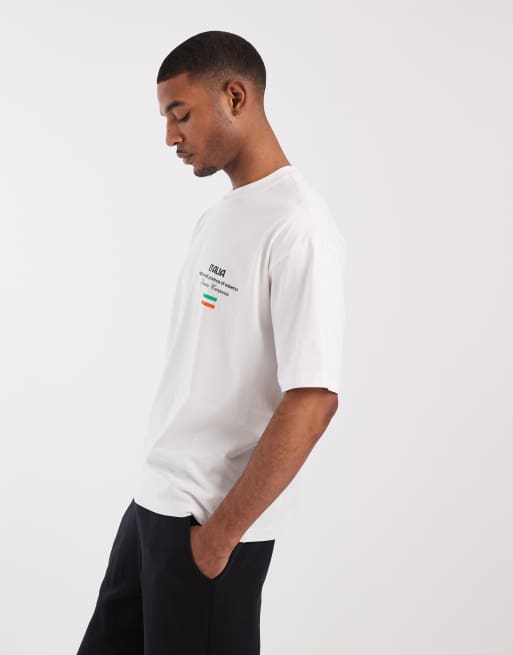 ASOS DESIGN - T-shirt oversize à imprimé limoncello - Blanc, 3 de 5
