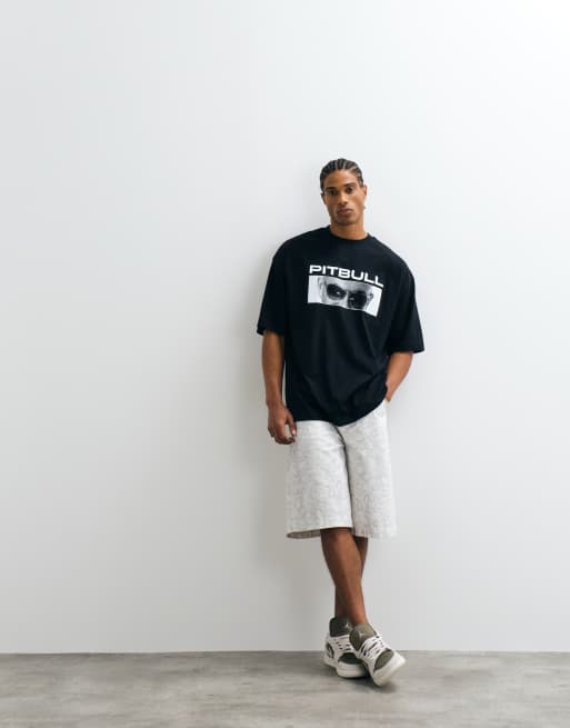 ASOS DESIGN - T-shirt oversize à imprimé Pitbull - Noir, 2 de 5