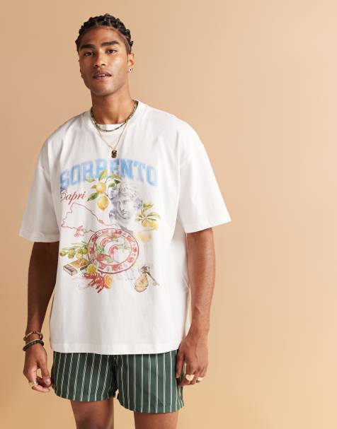 ASOS DESIGN - T-shirt oversize à imprimé plein été - Blanc - view 1