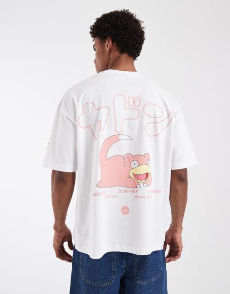 ASOS DESIGN - T-shirt oversize à imprimé Pokémon Ramoloss - Blanc - view 1