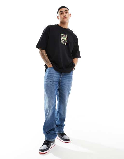 ASOS DESIGN - T-shirt oversize à imprimé Renaissance - Noir, 4 de 4