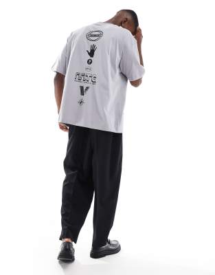 ASOS DESIGN - T-shirt oversize à imprimé streetwear - Gris - view 1