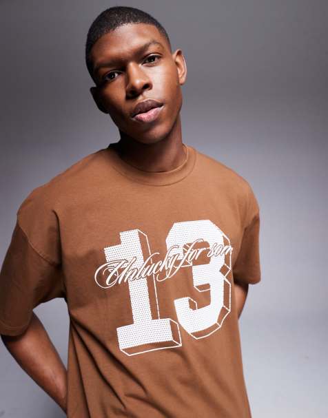 ASOS DESIGN - T-shirt oversize à imprimé style sport - Marron - view 1
