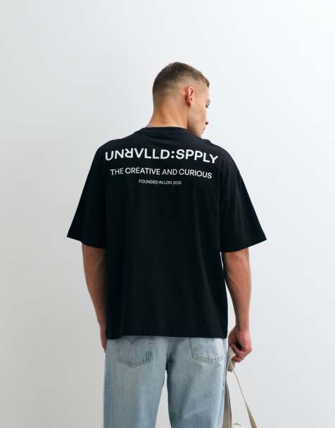 ASOS DESIGN - T-shirt oversize à imprimé texte - Noir - view 1