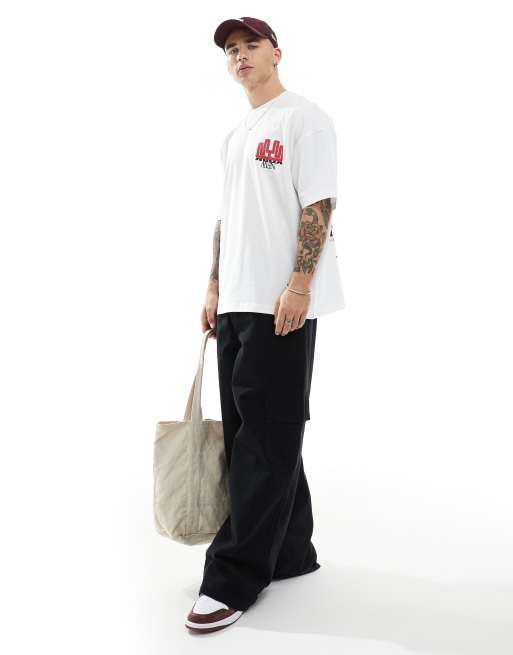 ASOS DESIGN - T-shirt oversize à imprimé ville - Blanc, 3 de 4