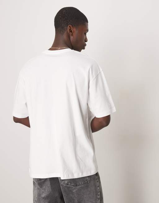 ASOS DESIGN - T-shirt oversize à imprimé ville devant - Blanc, 3 de 4