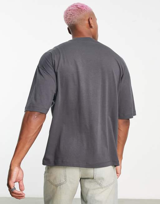 ASOS DESIGN - T-shirt oversize à imprimé ville Miami - Gris foncé, 4 de 4