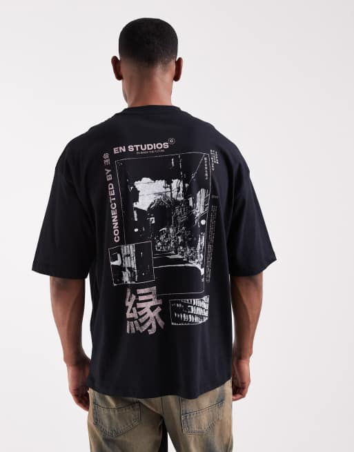 ASOS DESIGN - T-shirt oversize à imprimé vintage - Noir