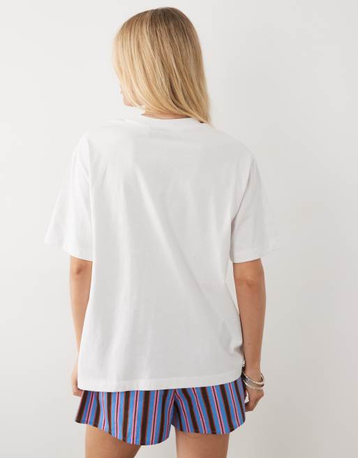 ASOS DESIGN - T-shirt oversize à inscription contrastante « Get Some Taste » - Blanc, 4 de 4