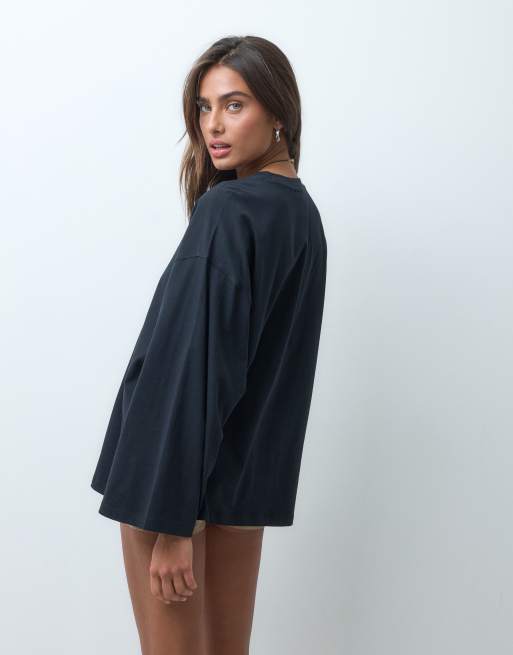 ASOS DESIGN t-shirt oversize à manches longues noir, 5 de 5