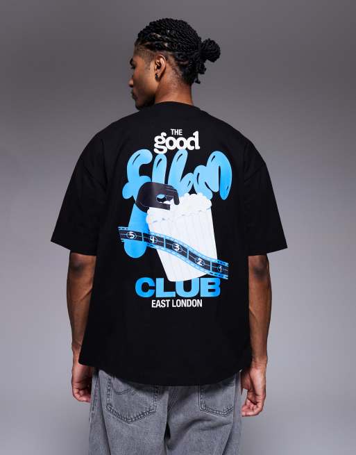 ASOS DESIGN - T-shirt oversize à motif bulles - Noir