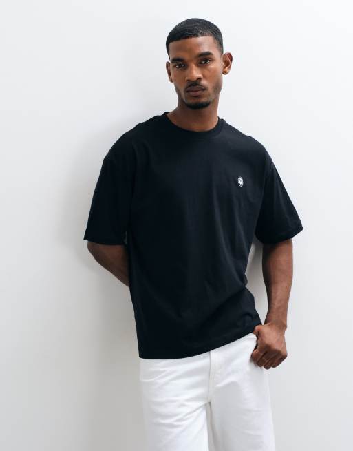ASOS DESIGN - T-shirt oversize à motif floral brodé - Noir, 5 de 10