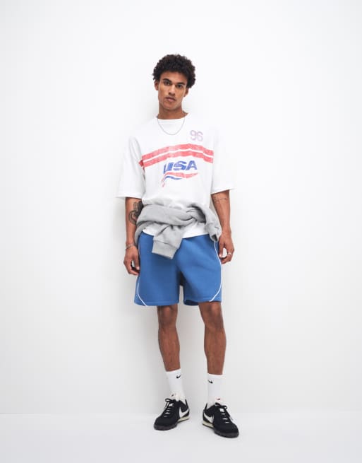 ASOS DESIGN - T-shirt oversize à motif football USA - Blanc, 3 de 5