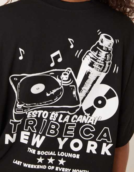 ASOS DESIGN - T-shirt oversize à motif New York au dos - Noir, 4 de 4