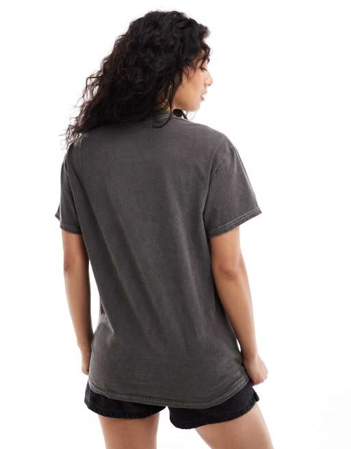 ASOS DESIGN - T-shirt oversize antracite slavato con stampa dei Metallica, 3 di 4