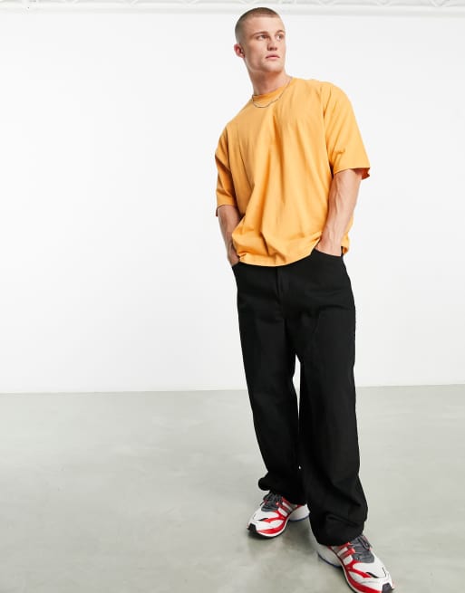 ASOS DESIGN - T-shirt oversize arancione bruciato con stampa sul retro, 4 di 4