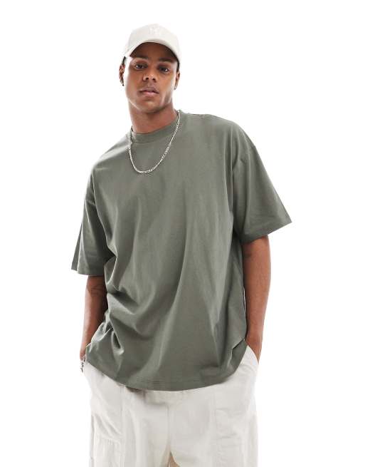 ASOS DESIGN - T-shirt oversize avec imprimé céleste au dos - Vert olive, 2 de 4