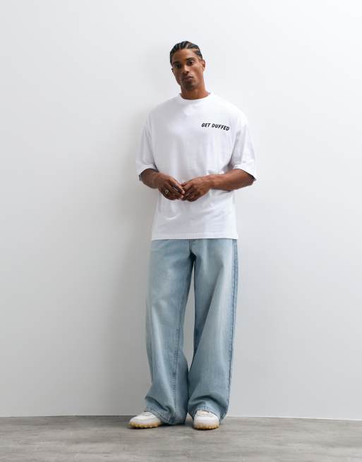 ASOS DESIGN t-shirt oversize avec imprimé Duff Beer des Simpsons en blanc, 5 de 5