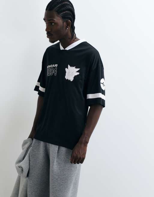 ASOS DESIGN - T-shirt oversize avec imprimé Gengar Pokemon - Noir, 2 de 5