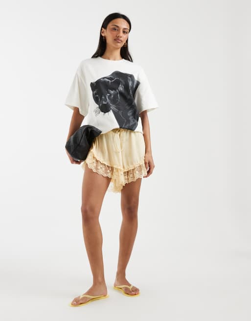 ASOS DESIGN - T-shirt oversize avec imprimé graphique - Blanc, 2 de 4