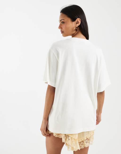 ASOS DESIGN - T-shirt oversize avec imprimé graphique - Blanc, 4 de 4